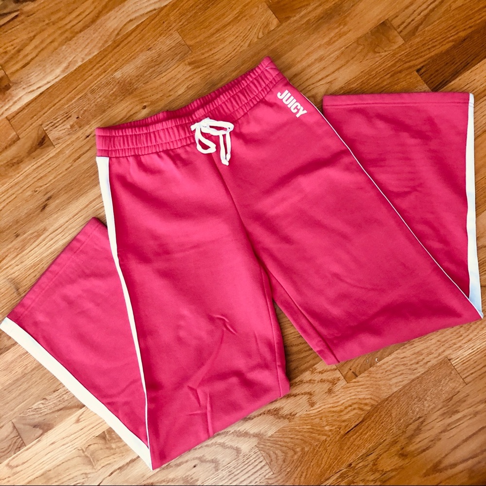 [S/M] Juicy Couture fleece wide leg track pants